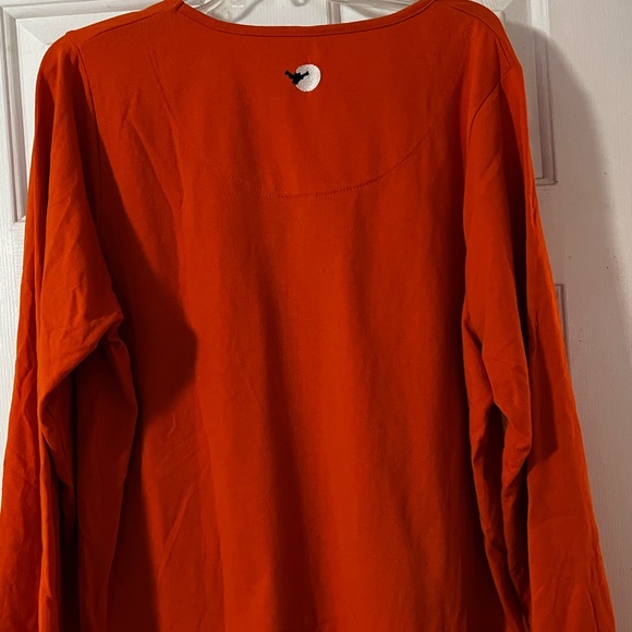 Ladies Club 3X vintage bats & black cat orange top - Picture 3 of 4